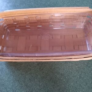 New Longaberger Tan Woven Bread Basket Made in America TEM 2009 1411